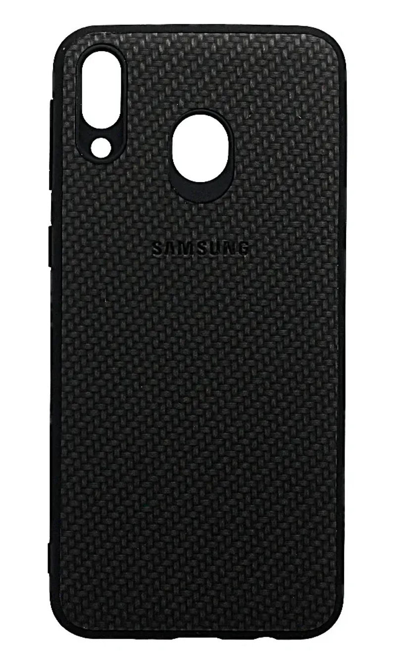Чохол-накладка Carbon Logo для Samsung M20 SM-205F Black