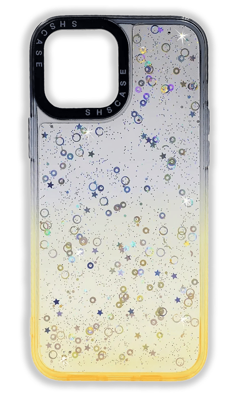 Smoll Confetti Gradient overlay case for iPhone 13 Pro Max Black/Orange