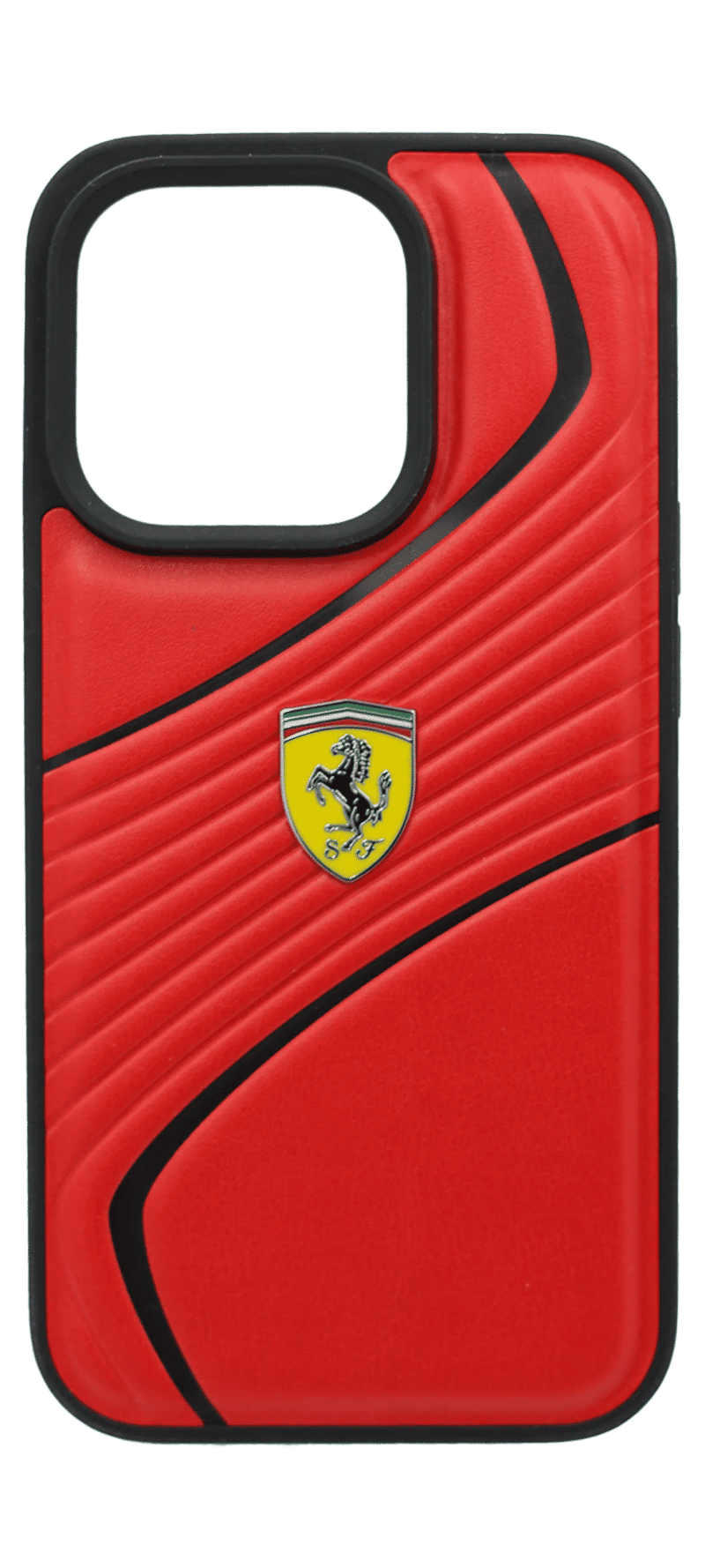 Ferrari Twist Metal Logo Case for iPhone 15 Pro red FEHCP15LPTWR