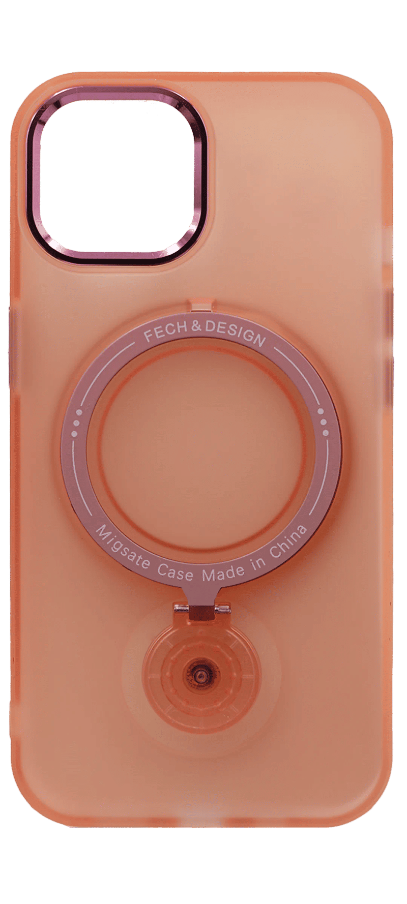 Чохол-накладка Fech Ring Stand для iPhone 15 Pink