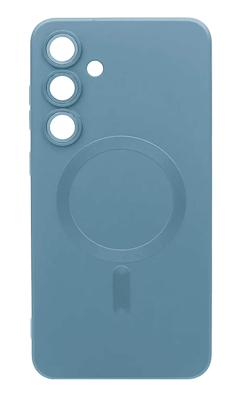 Silicone case Chrom Magsafe Samsung S24 Plus / S25 Plus Light Blue