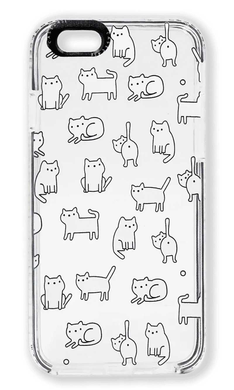 Silicone Print Border Case for iPhone 6 Cat