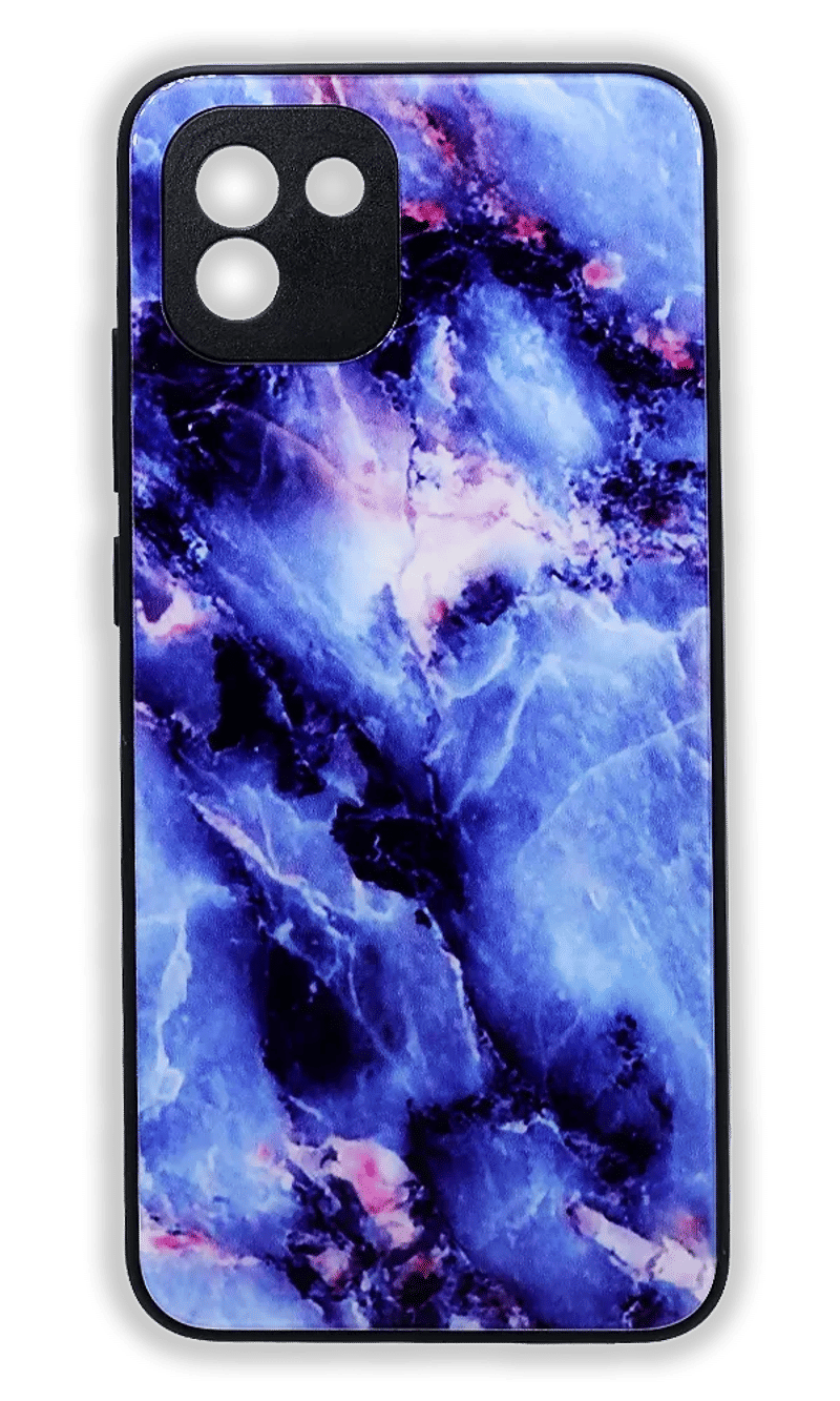 Cover Marble Glass for Samsung A03 SM-A035F Blue
