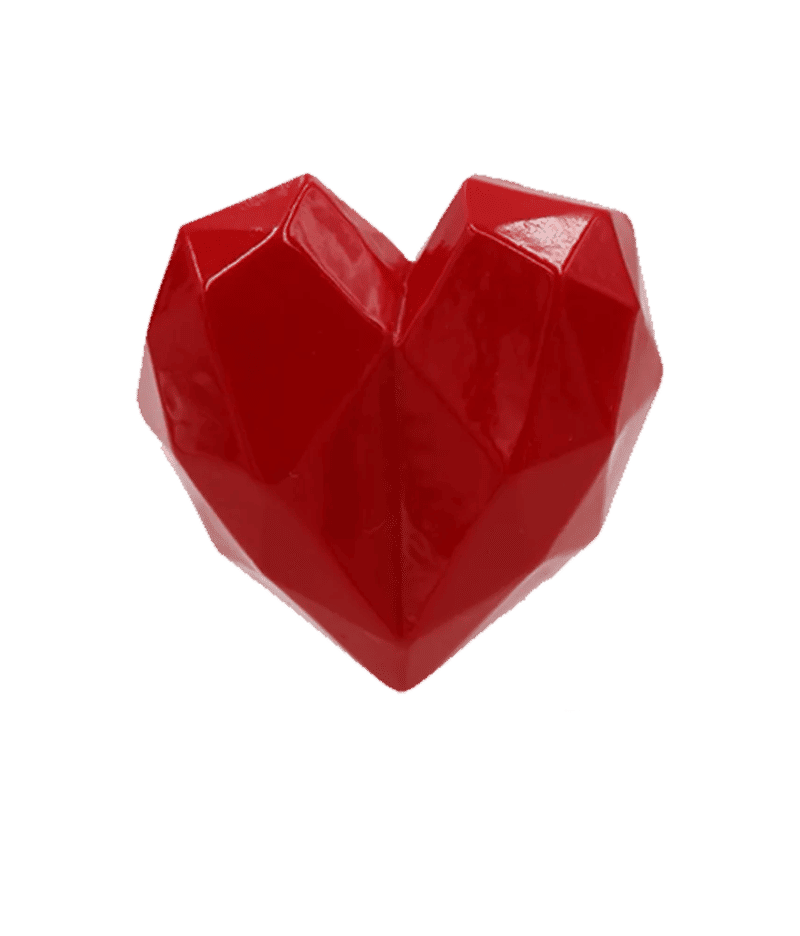 Stand-holder Popsocket Heart 3D Red