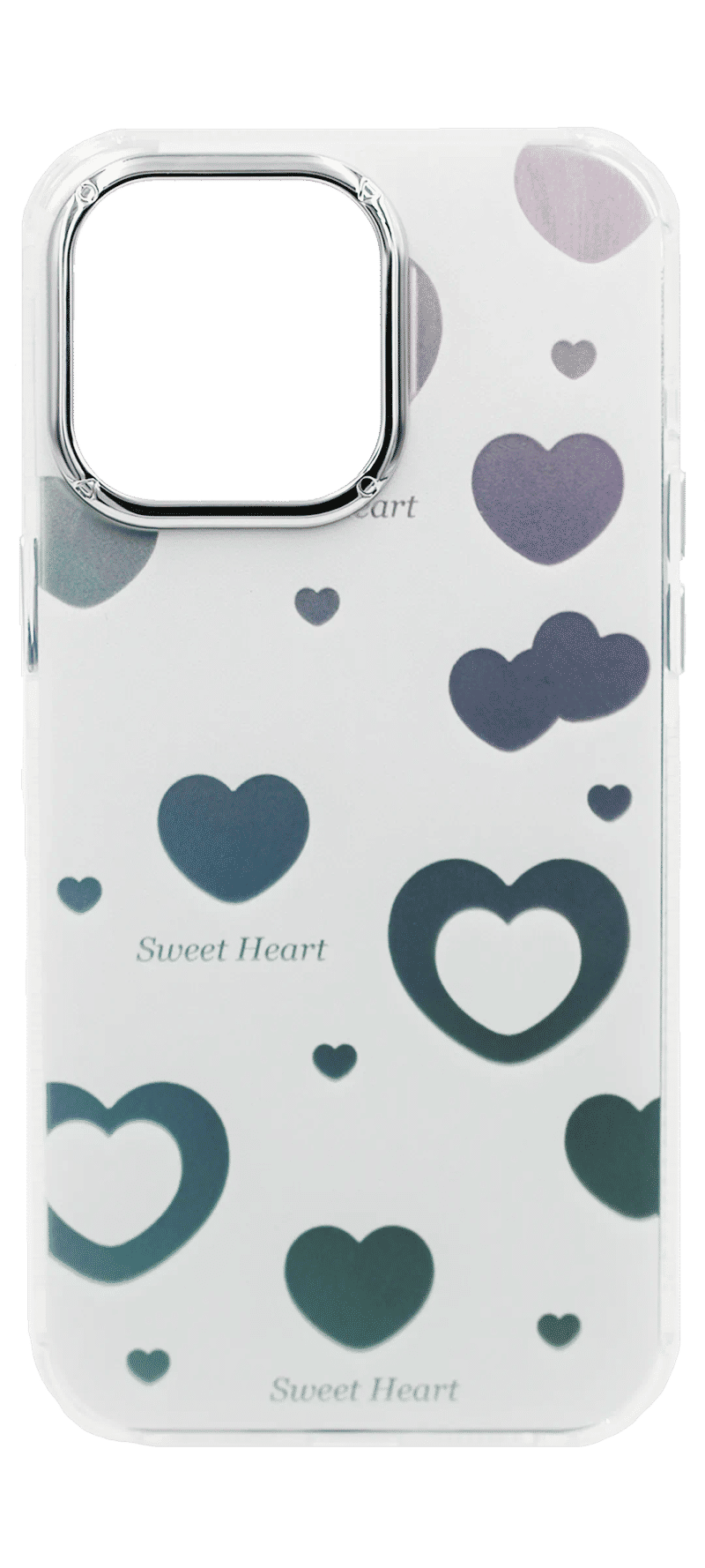 Print Hearts cover for iPhone 12 / 12 Pro Holographic