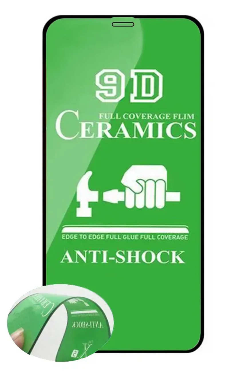 Захисне скло Ceramics для iPhone 11 Pro / XS / X Black м'яка упаковка