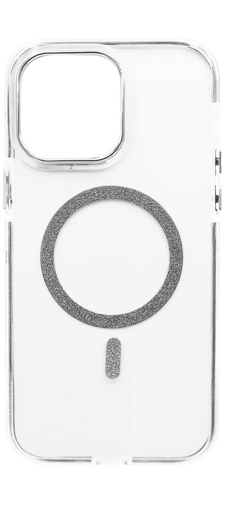 WS Magsafe Glitter overlay case for iPhone 14 / 13 Silver
