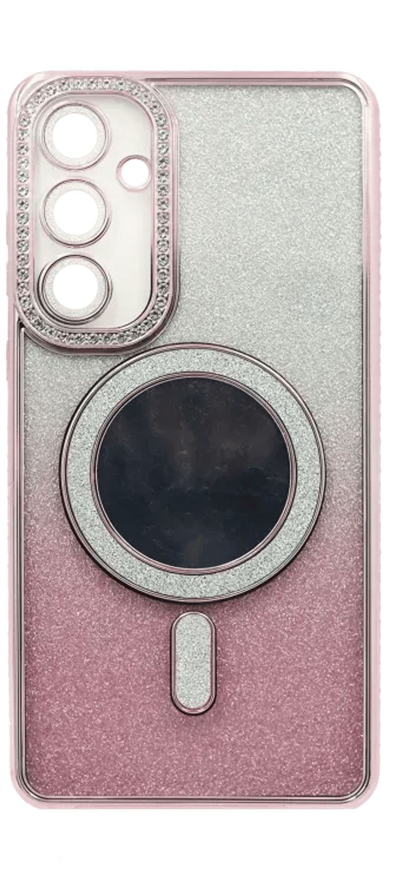 Чохол силіконовий Chrom Border Mirror Magsafe Samsung A26 Pink