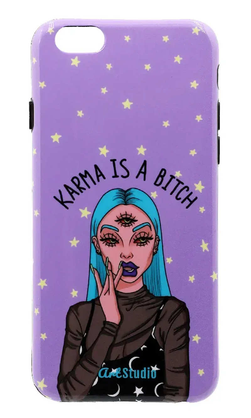 Чохол силіконовий Print Karma для iPhone 6 Violet