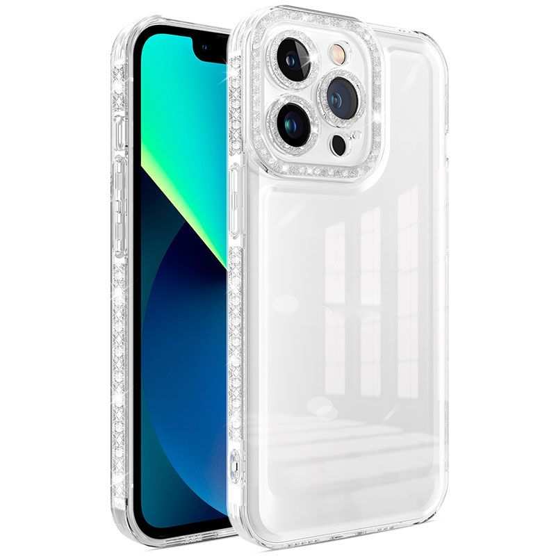 Чохол силіконовий WS Clear Diamond для iPhone 14 Pro Max Transparent