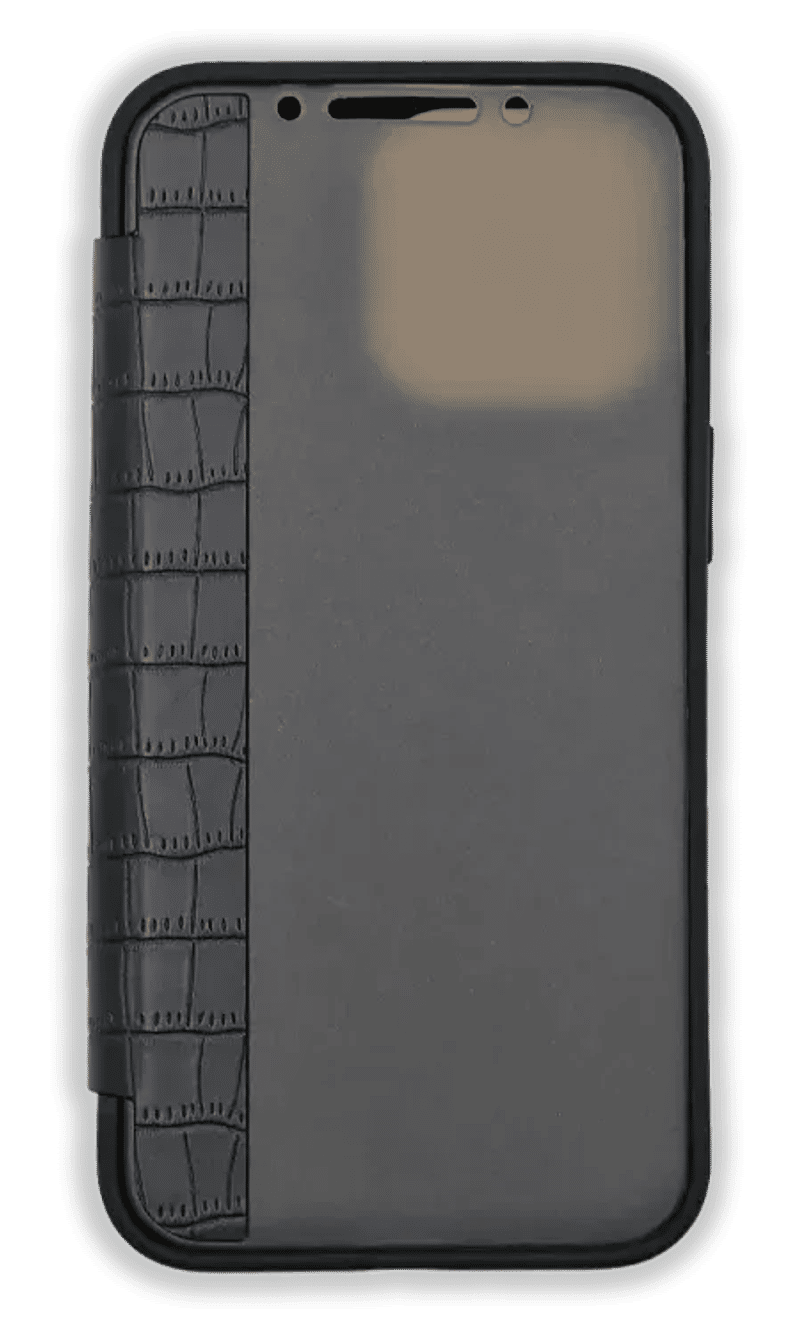 Чохол-книжка Leather Crocodile для iPhone 13 Pro Max Black