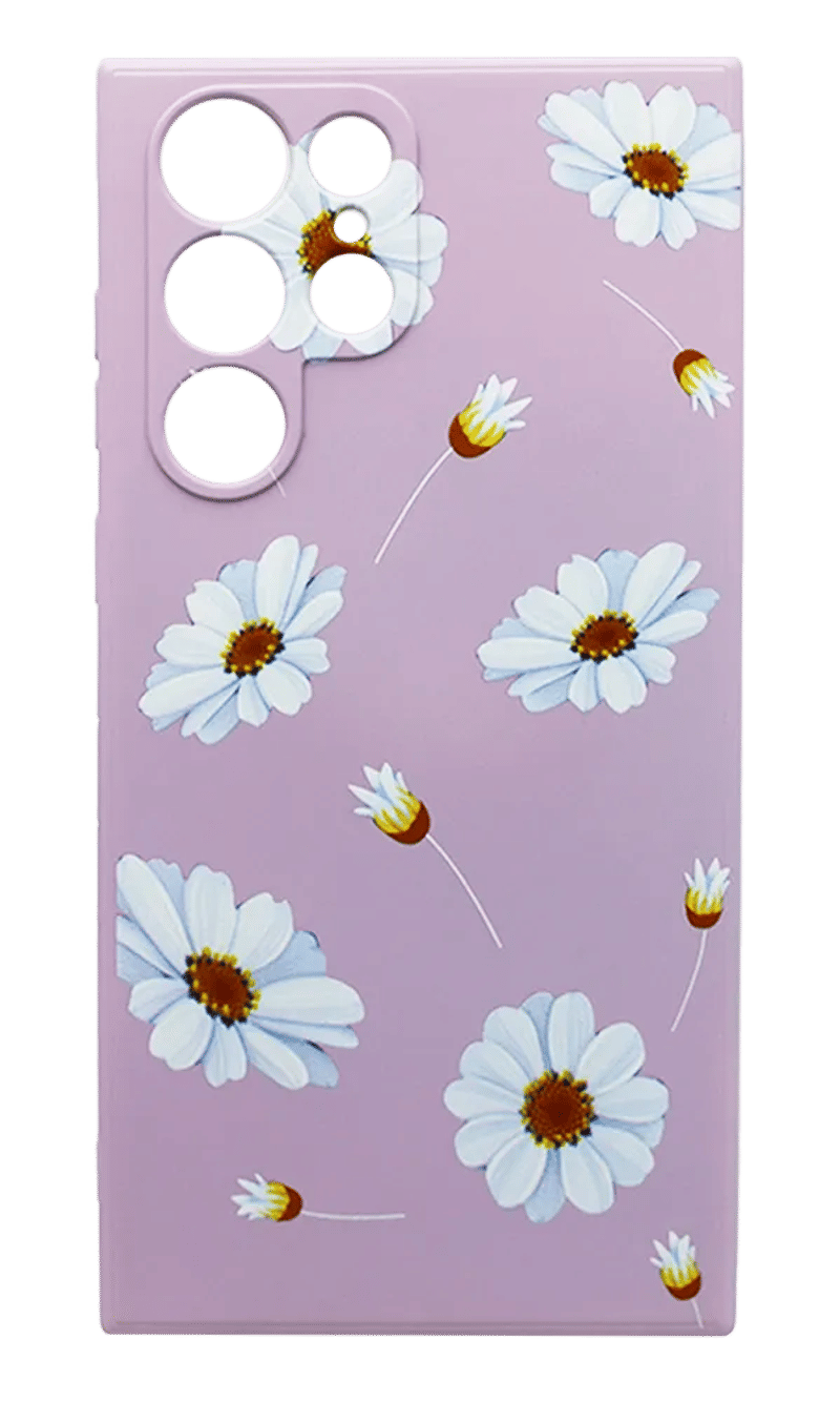 Чохол Molan Silicone Print для Samsung S23 Ultra SM-G918B Lilac/Chamomile