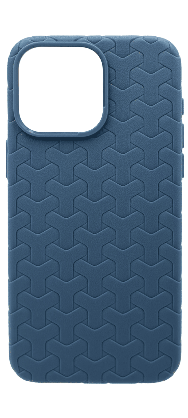 Weaving Silicone Case for iPhone 15 Pro Max Dark Blue