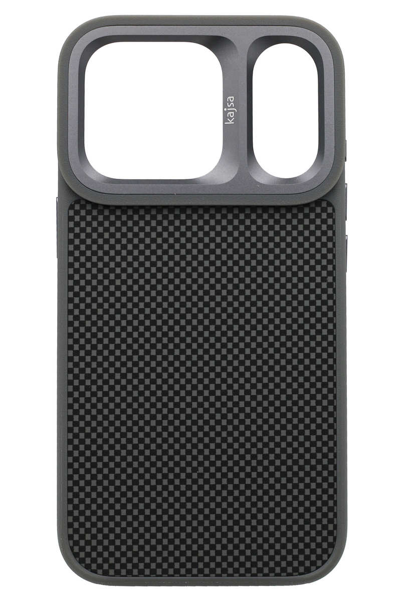 Kajsa GC Mini Checkered MagSafe B-Ring Case for iPhone 17 Pro Grey 3MS-GMNCK-I17P6.3-GR-O