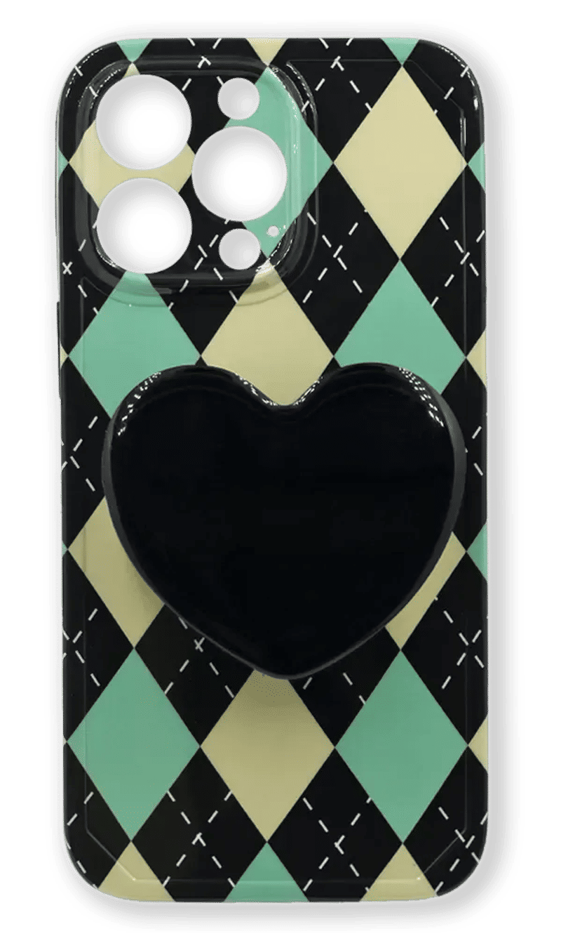 Чохол силіконовий Romb + PopSocket для iPhone 13 Pro Max Black