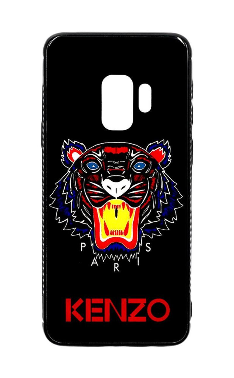 Cover-plate Glass Print + Border Silicon for Samsung S9 SM-G960 Kenzo B