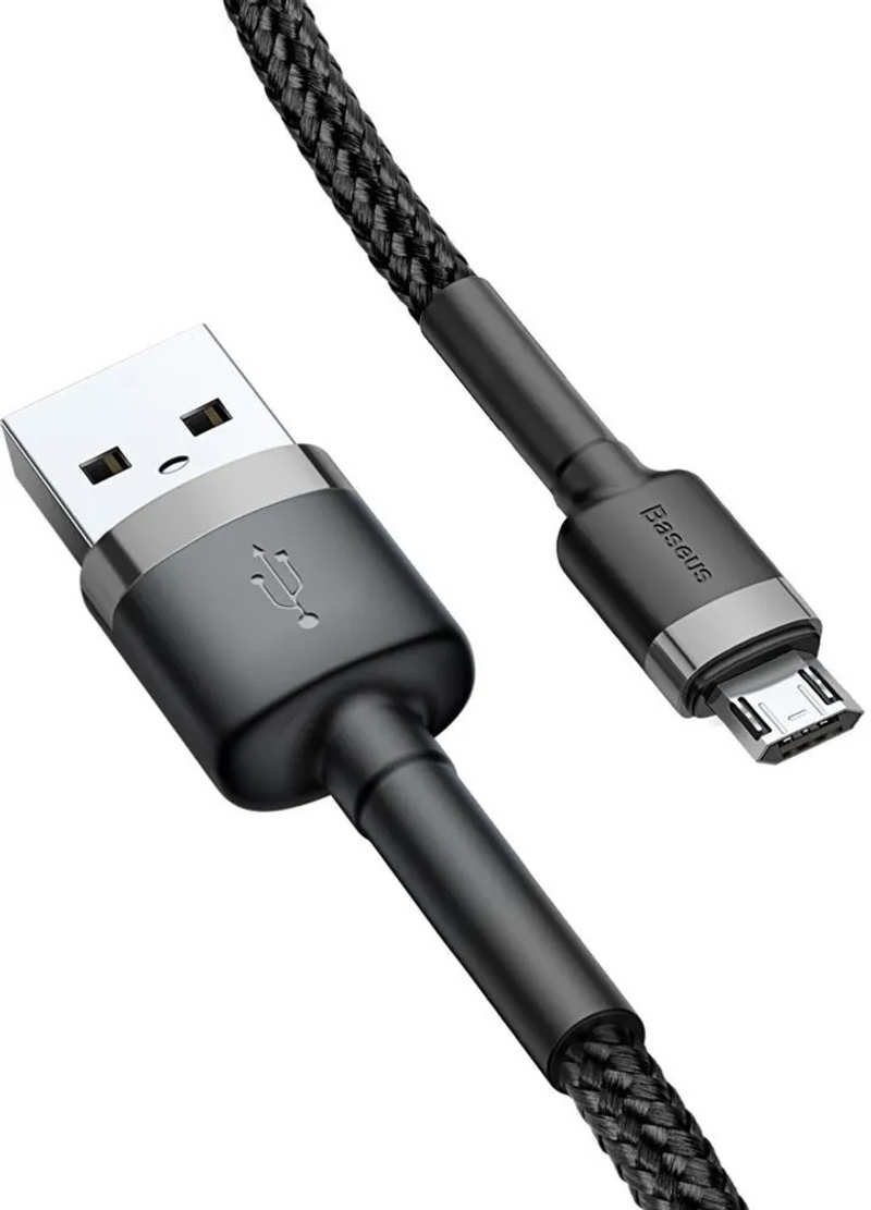Cable 0.5 m Baseus Cafule Series Micro USB 2.4A Black (CAMKLF-AG1)