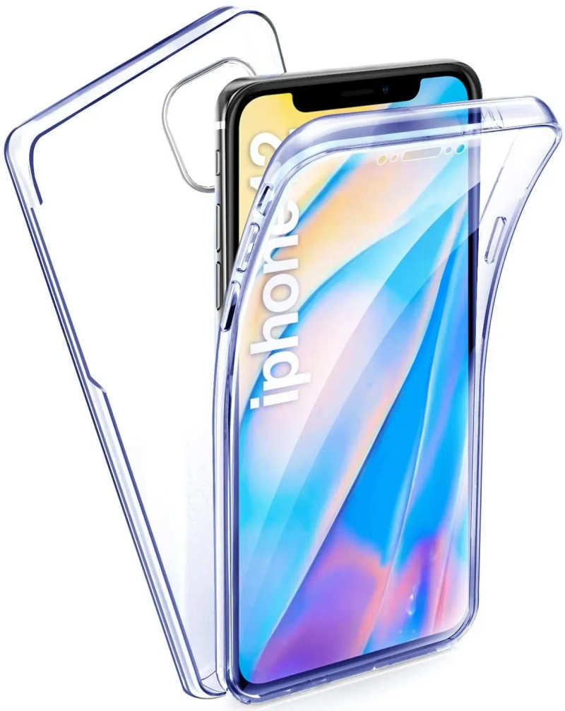 Silicone Case for iPhone 360 Degree 12 Pro Max Transparent