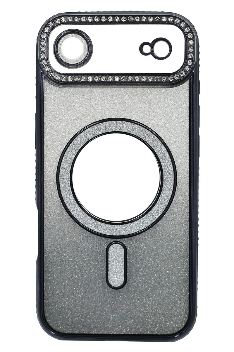 Silicone case Chrom Border Mirror Magsafe iPhone 17 Air Black