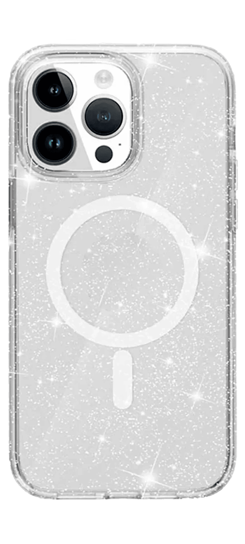 WS Sparkles Magsafe overlay case for iPhone 15 Pro Transparent