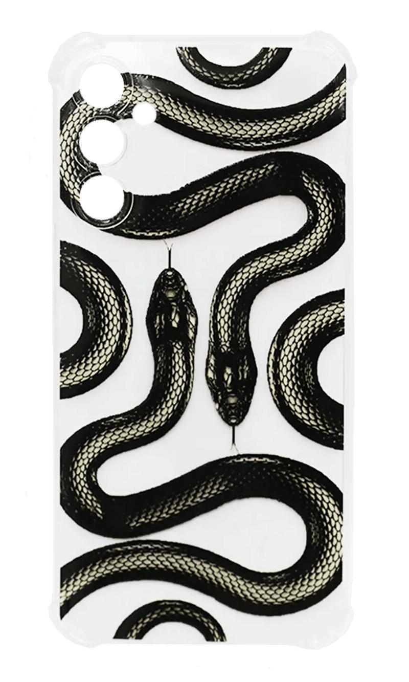 Cover silicone Touch Print for Samsung A34 SM-A346F Clear/Snake 2