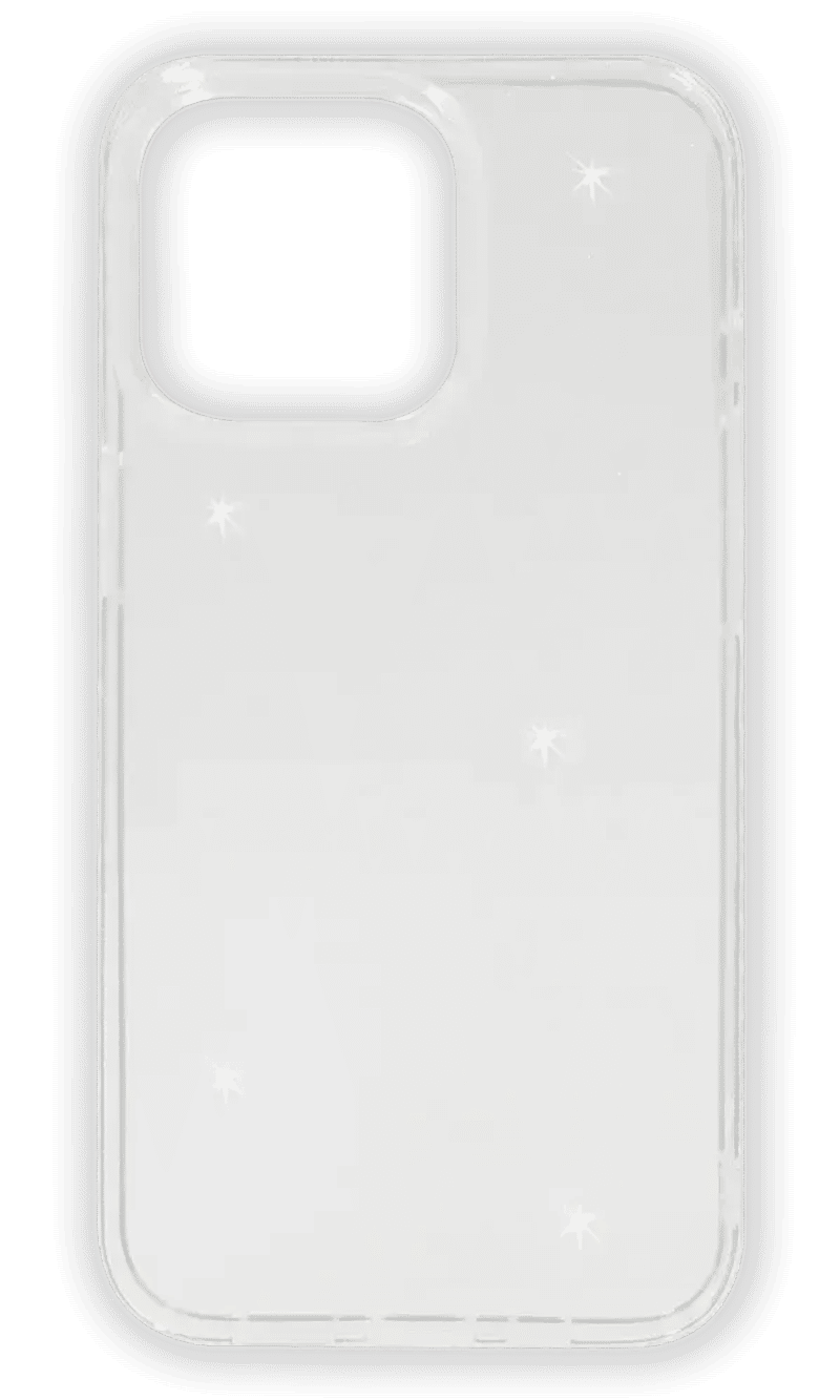 Silicone case WS Sparkles for iPhone 16 Pro Transparent