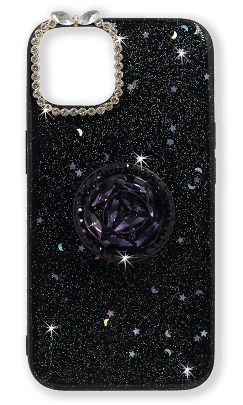 Чохол силіконовий Starry Sky + PopSocket для iPhone 14 / 13 Black