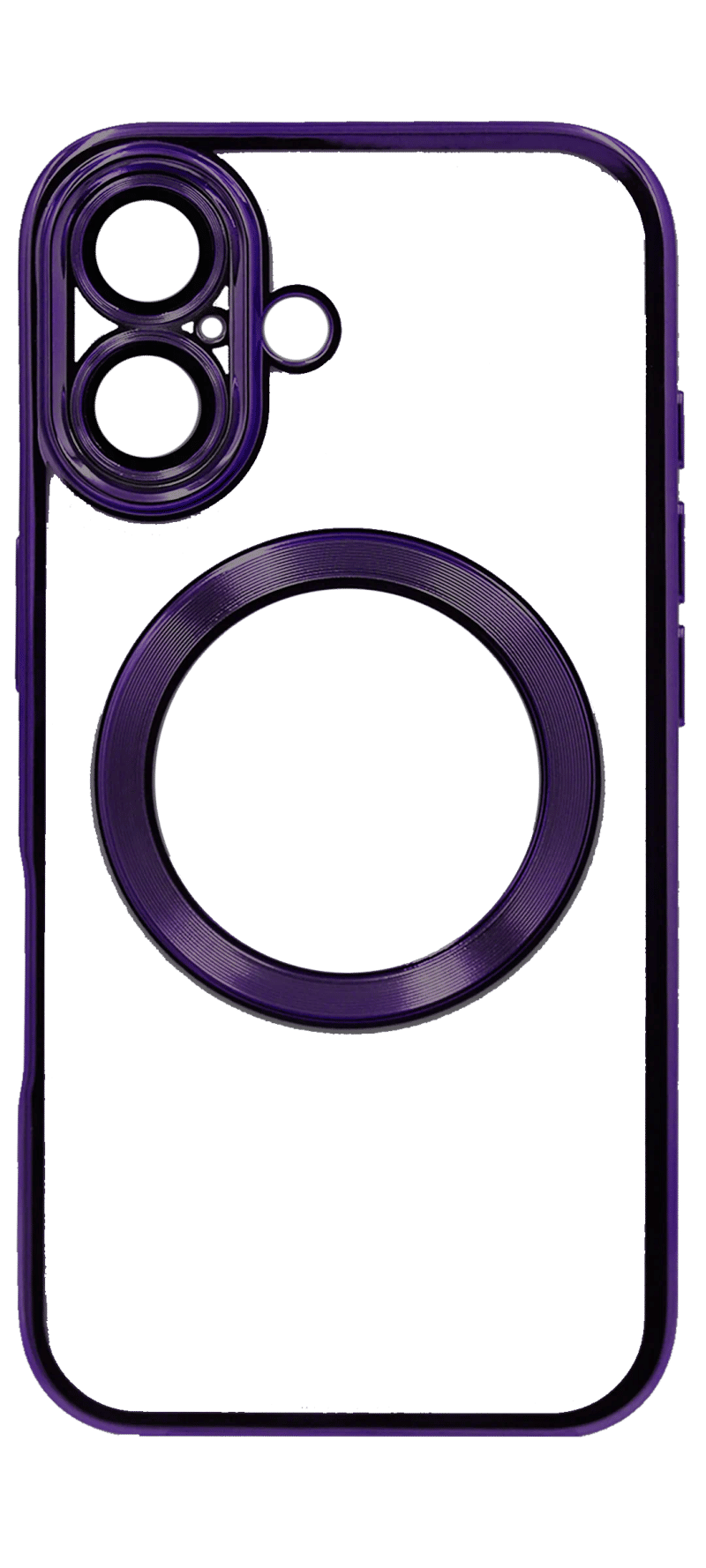 Чохол силіконовий Electroplating Circle для iPhone 16 Violet