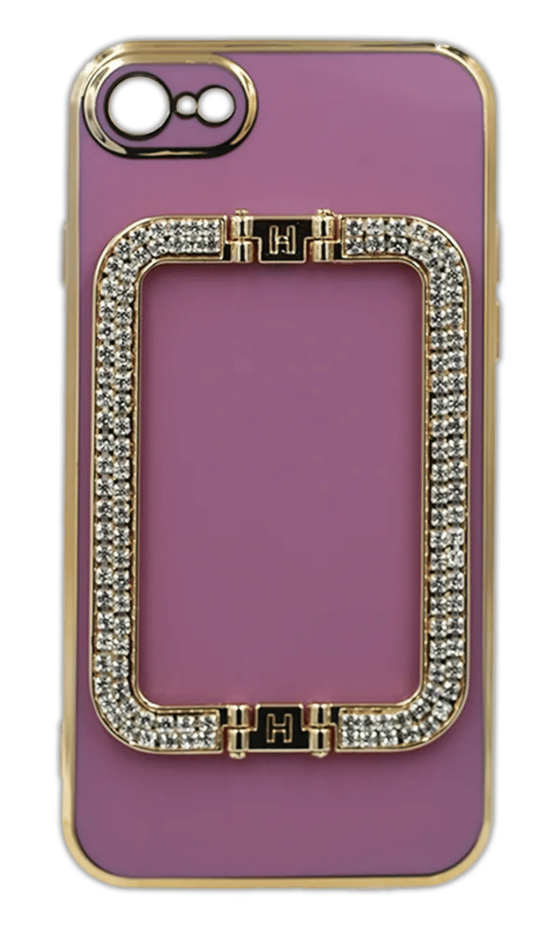 Case silicone Bag Handles Diamond for iPhone SE2 / 8 / 7 Purple