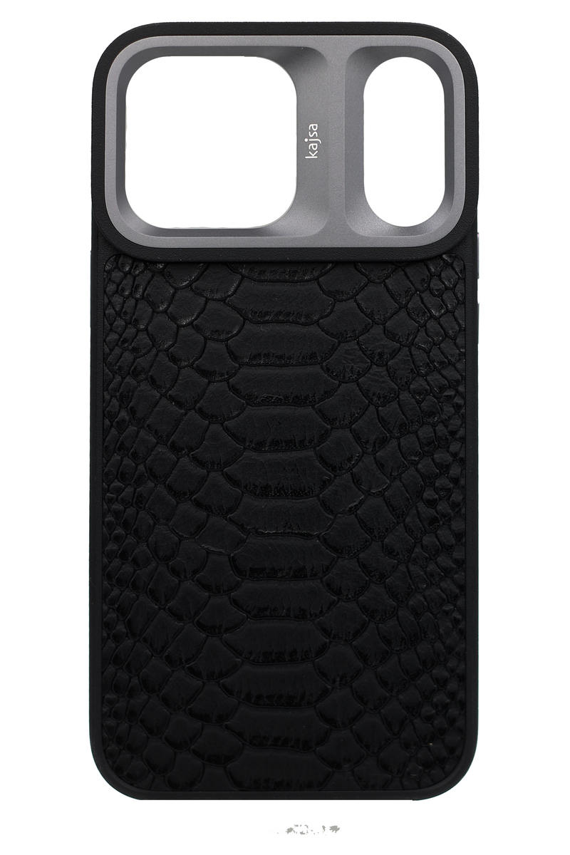 Kajsa GC Snake Pattern MagSafe B-Ring Case for iPhone 17 Pro Max Black 3MS-GSN-I17P6.9-BK-O