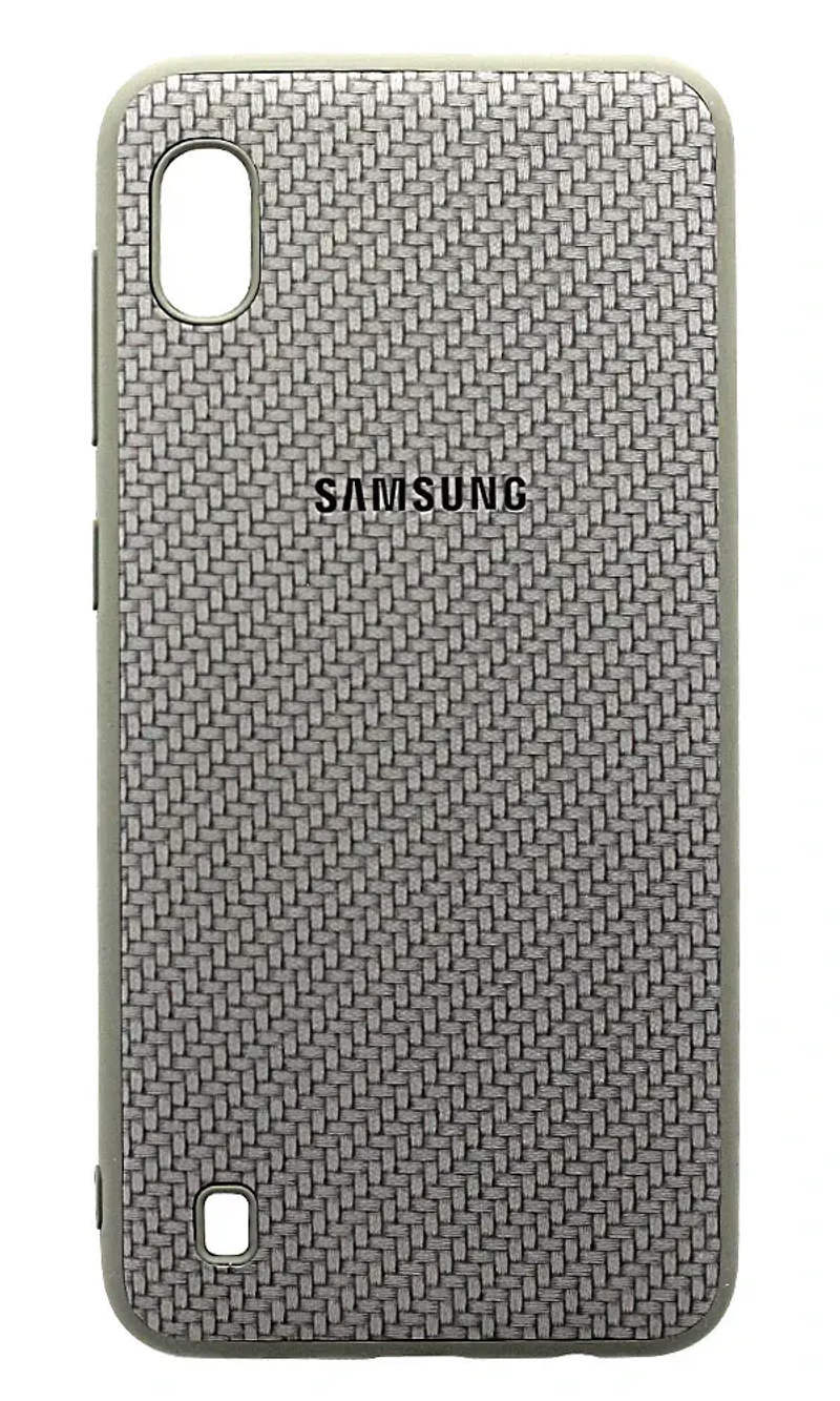 Чохол-накладка Carbon Logo для Samsung A10 SM-A105F Grey