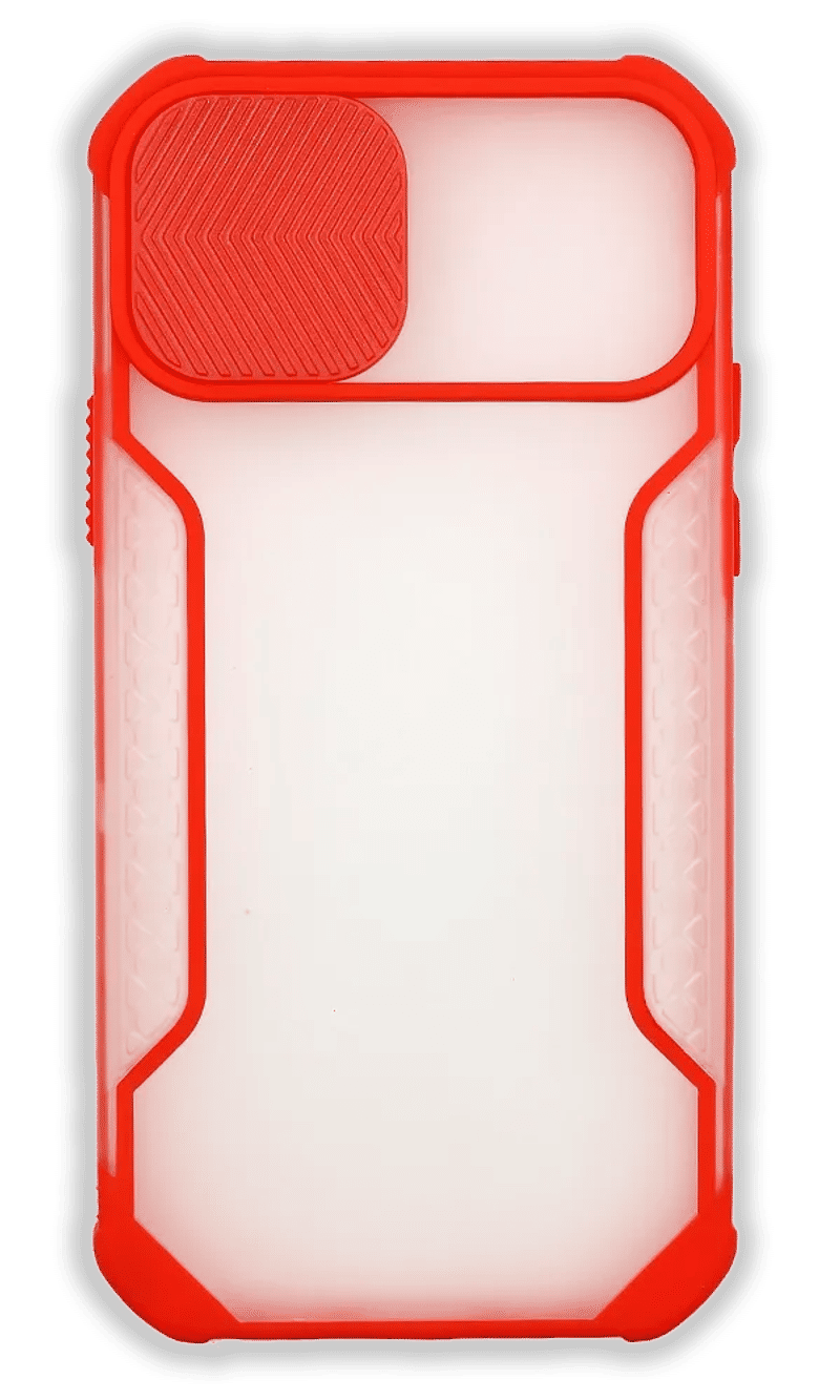 Enchanting OffCam Easy TPU cover for iPhone 12 / 12 Pro Clear/Red