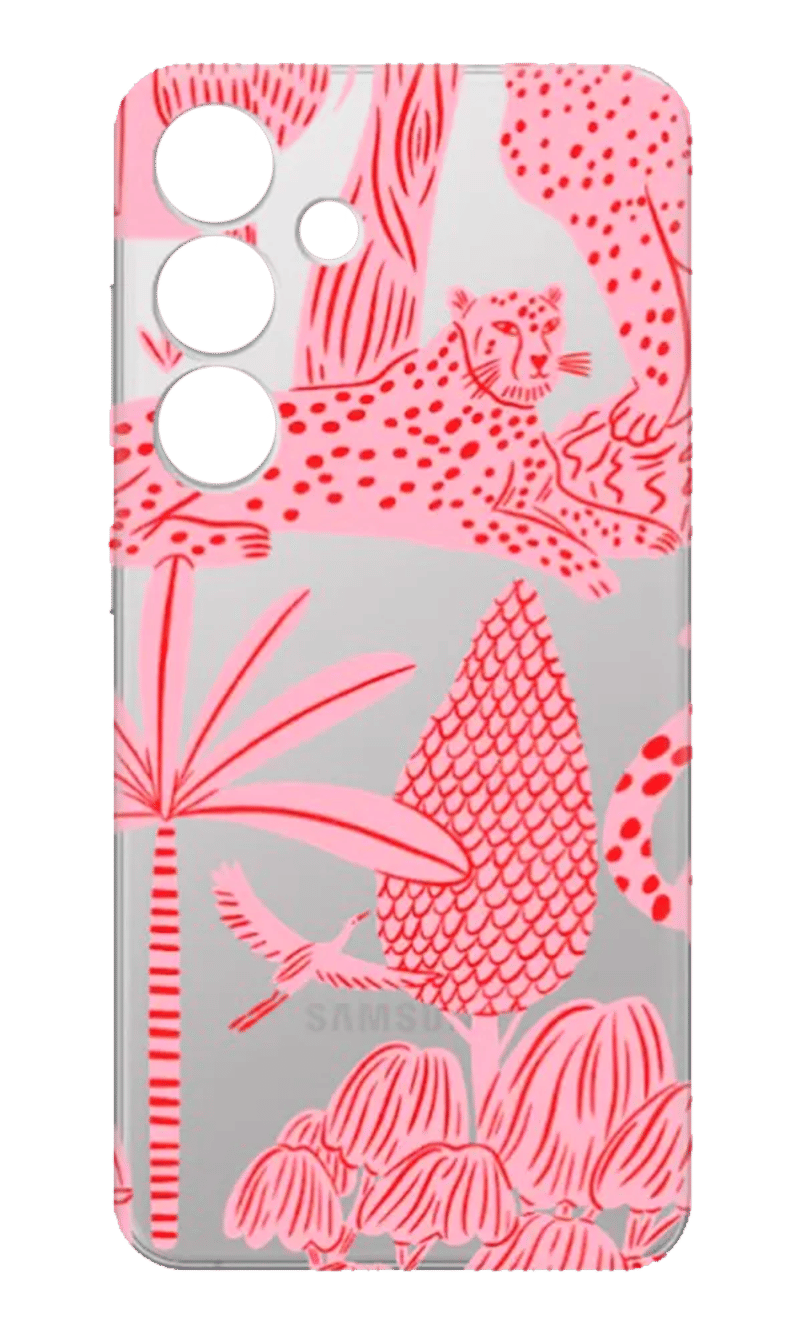 Slim Print Silicone Case for Samsung S24 / S25 Clear/Leopard F45