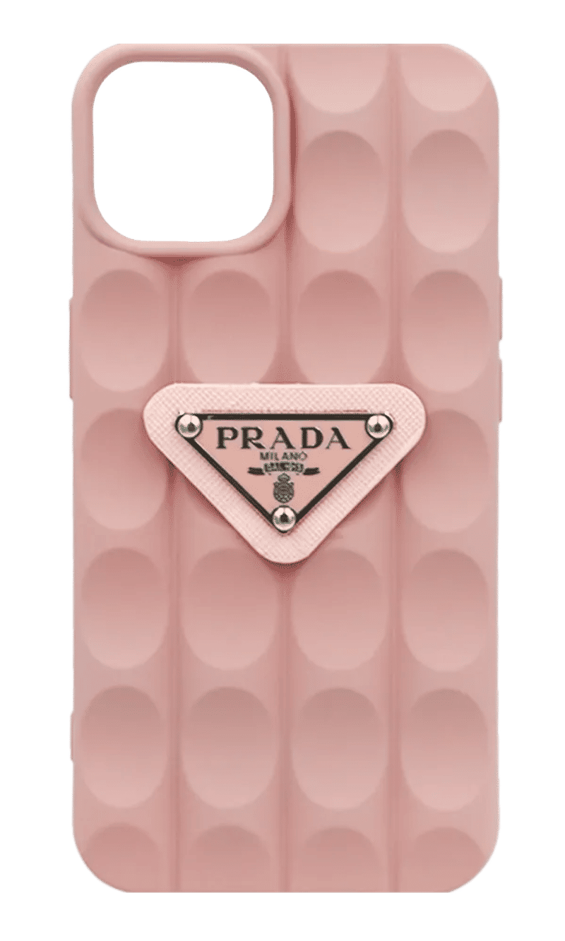 Case silicone Prada for iPhone 14 / 13 Pink Send