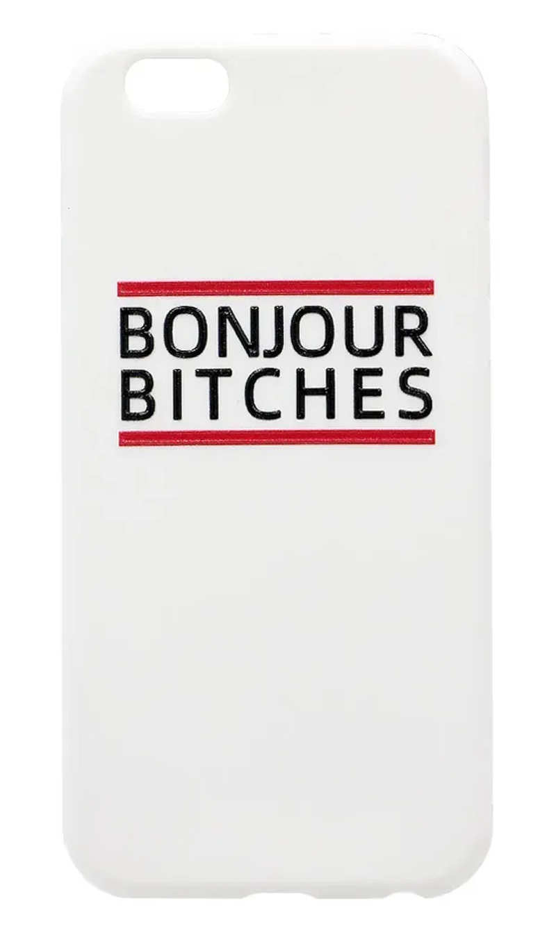 Чохол силіконовий Print Bonjour для iPhone 6 White