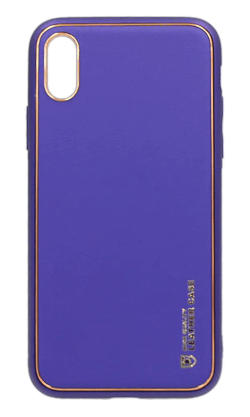 HQ Leather Case cover for iPhone XR Violet