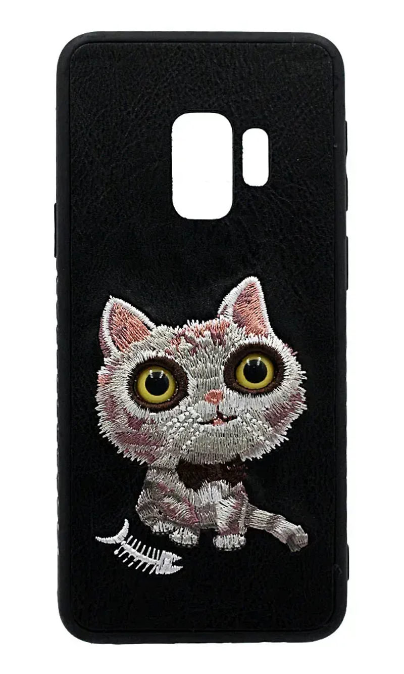 Чохол-накладка Animal Eyes для Samsung J4 2018 SM-J400F Leather Cat Black