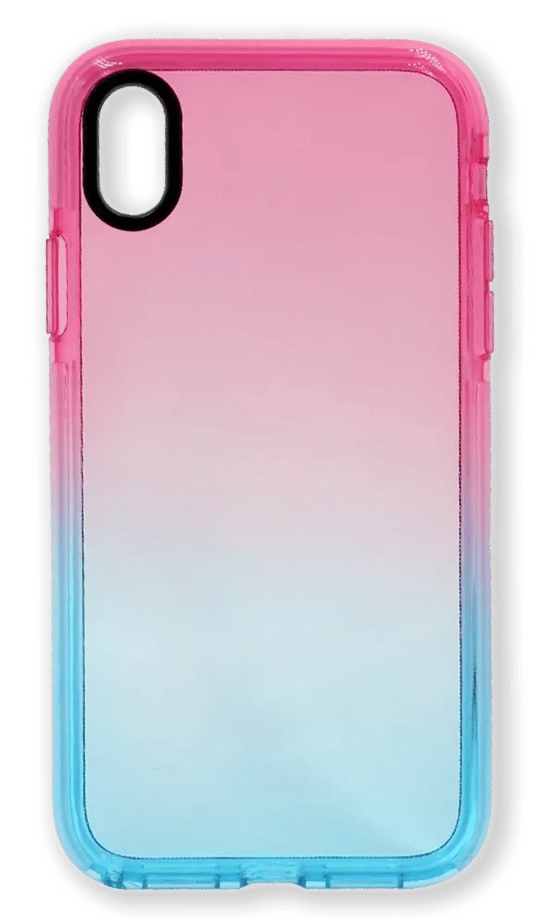 Чохол силіконовий Border Gradient для iPhone X / XS Pink/Blue