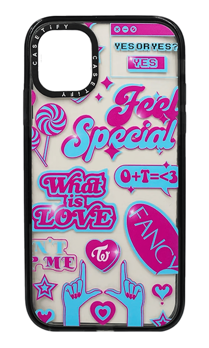 Print Fancy overlay case for iPhone 14 / 13 Transparent