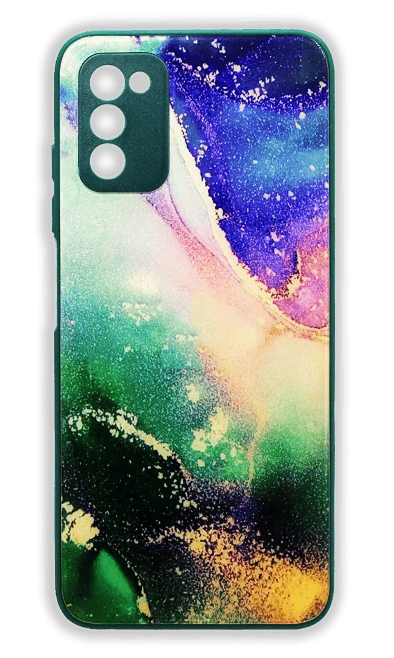 Чохол-накладка Marble Glass для Samsung A03s SM-A037F Green