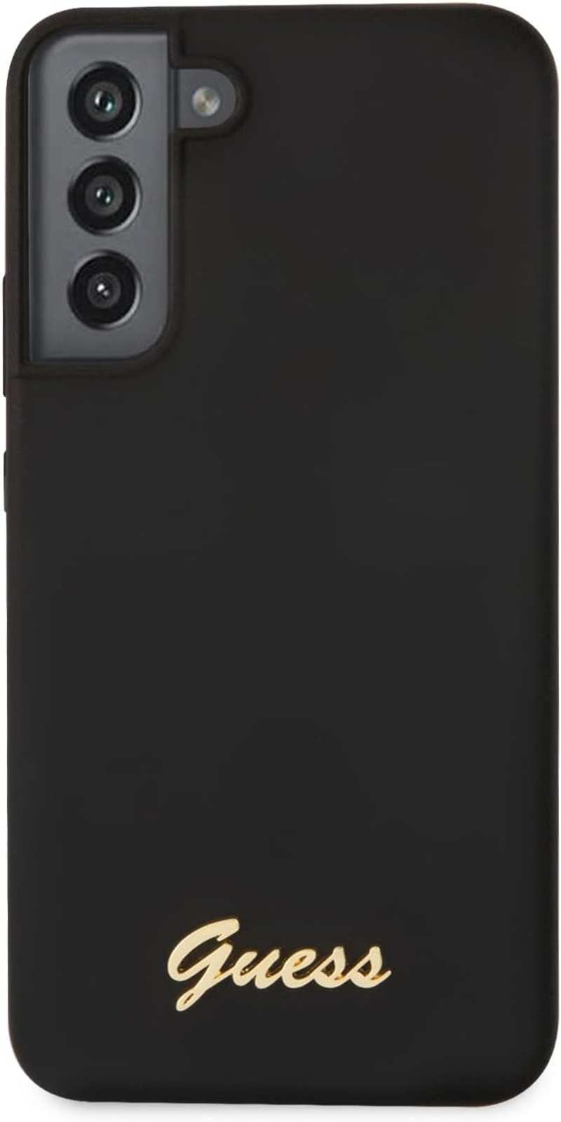 Чохол-накладка Guess Silicone Metal Logo Script для Samsung S22 SM-S901B Black GUHCS22SLSLMGBK