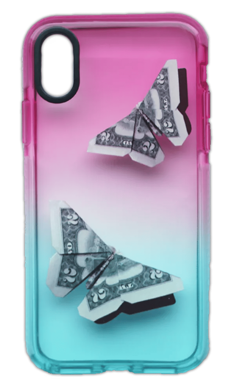 Чохол силіконовий Print Border Gradient для iPhone XR Butterfly Dollar
