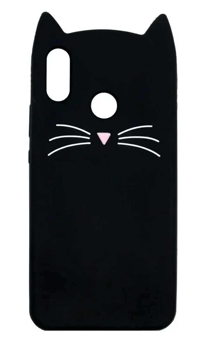 Чохол силіконовий 3D Animal Xiaomi Redmi Note 6 Pro Cat Black