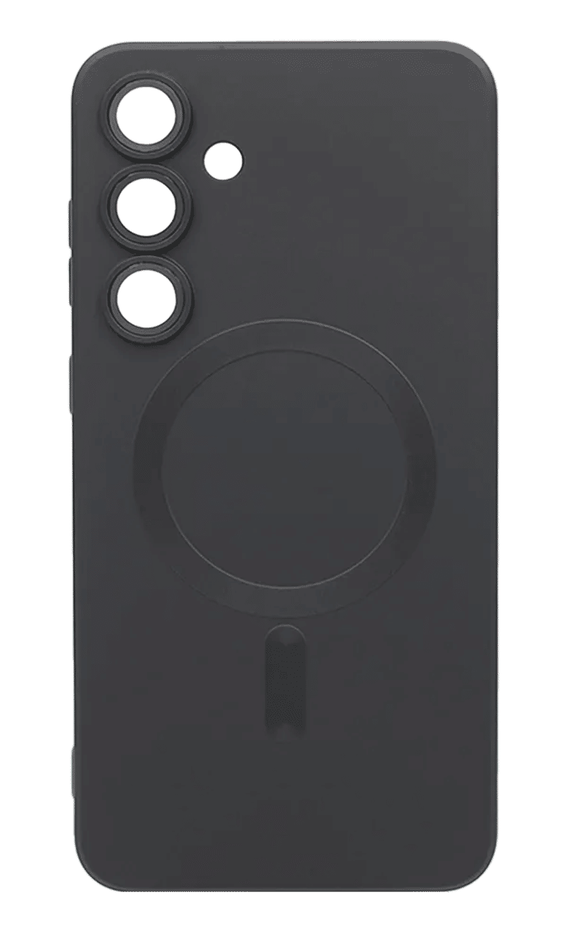 Silicone case Chrom Magsafe Samsung S24 Plus / S25 Plus Black