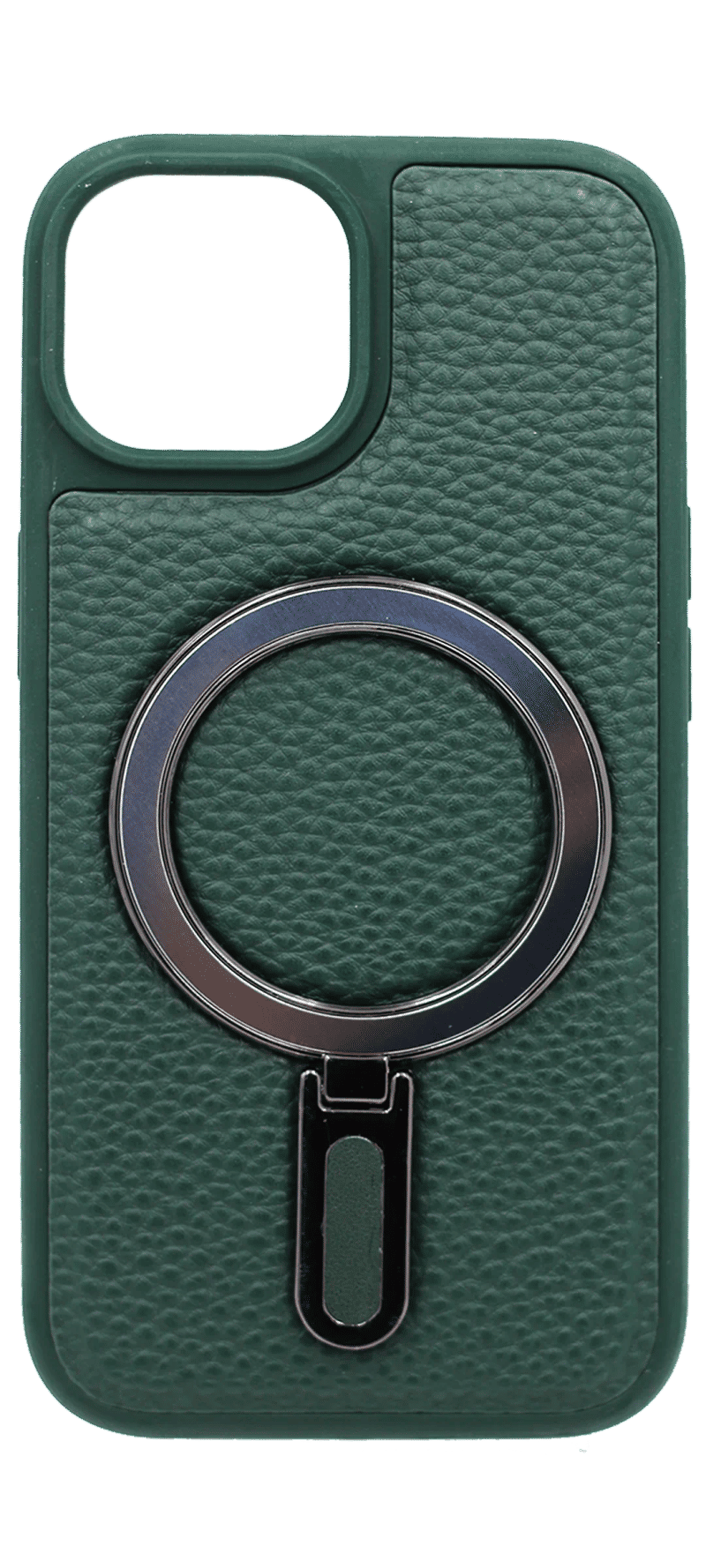 Jinduka Leather Ring MagSafe Case for iPhone 14 / 13 Green