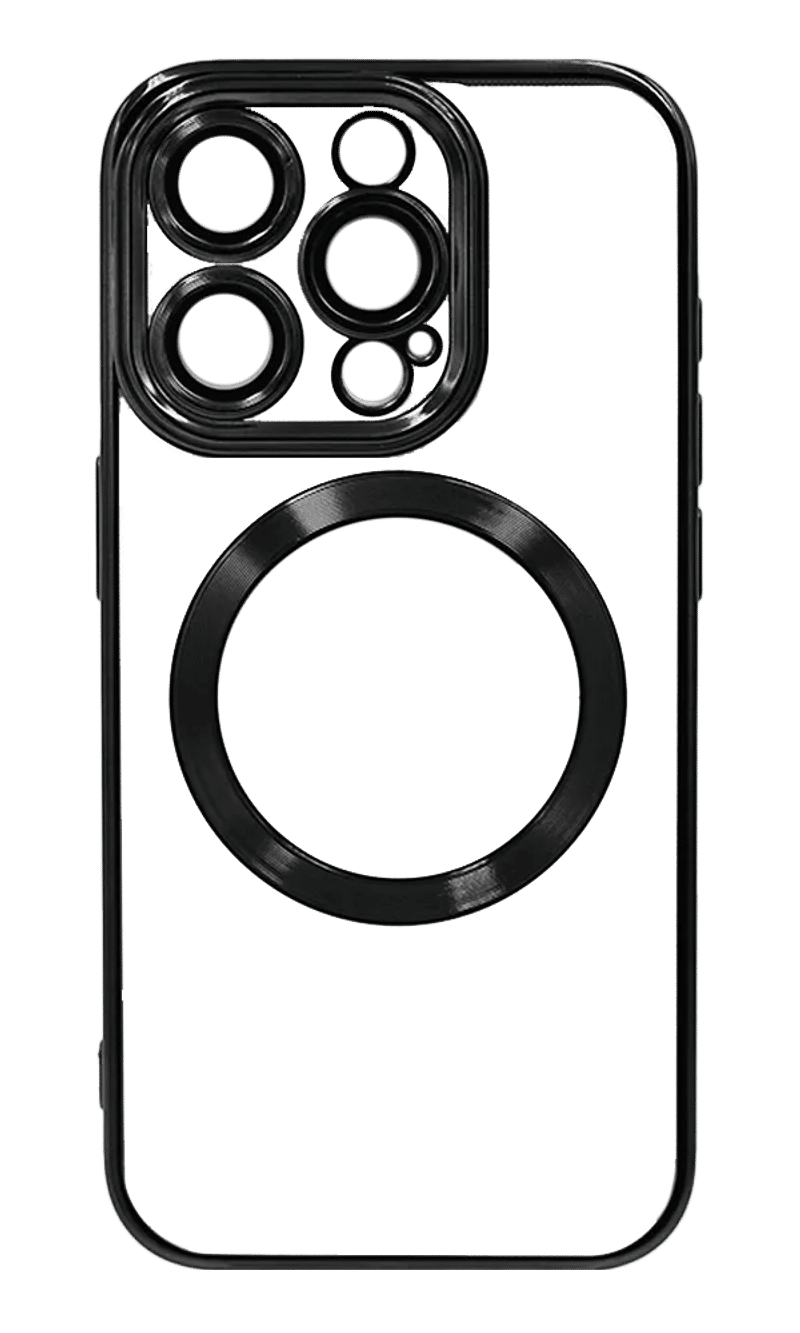 Чохол силіконовий Electroplating Circle для iPhone 15 Pro Max Black