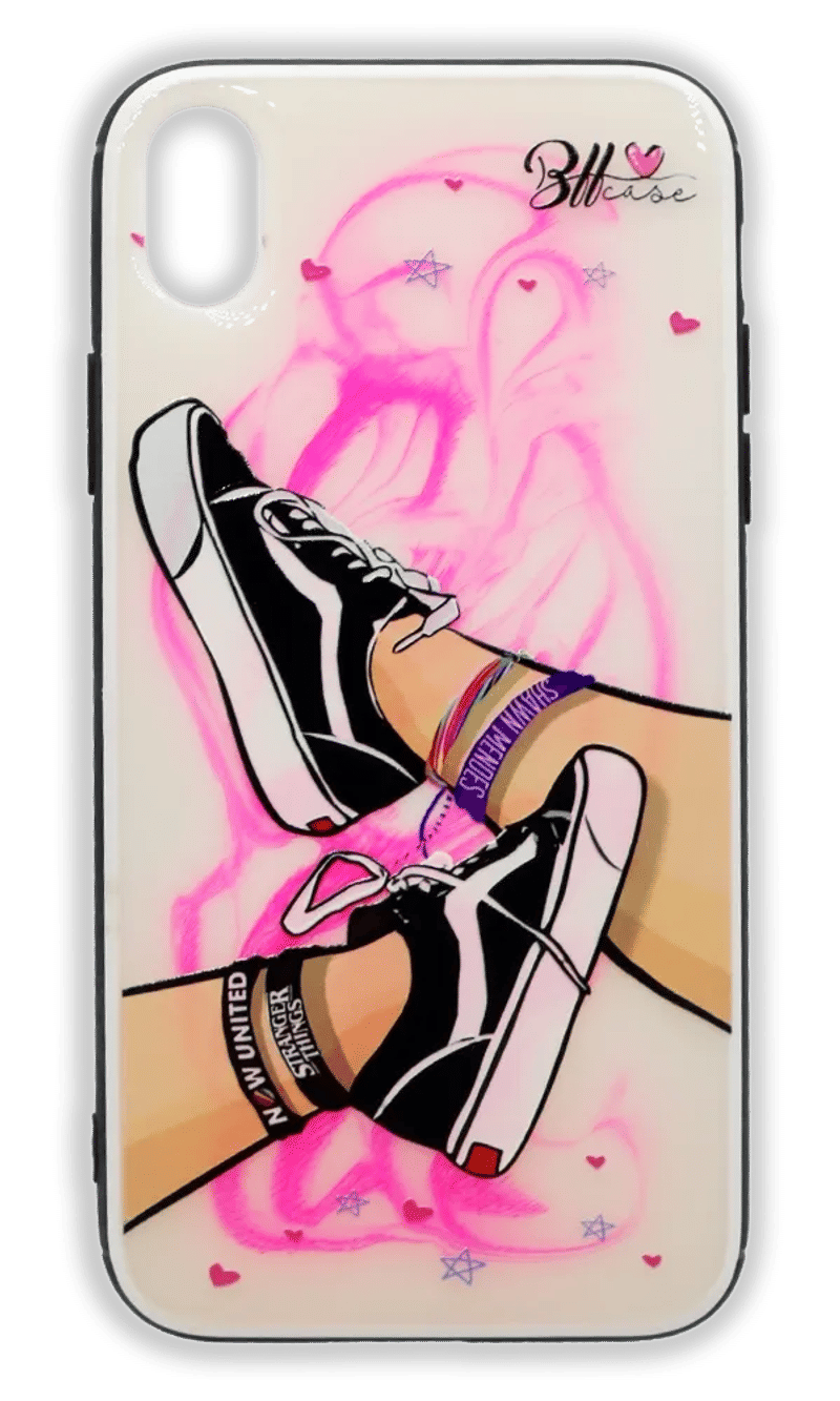 Чохол-накладка Print + Border Silicon для iPhone XR Girl Sneakers