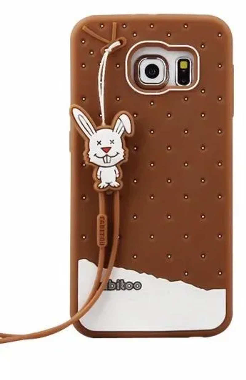 Silicone Fabitoo Ice Cream Aroma Samsung S6 Edge SM-G925F Brown