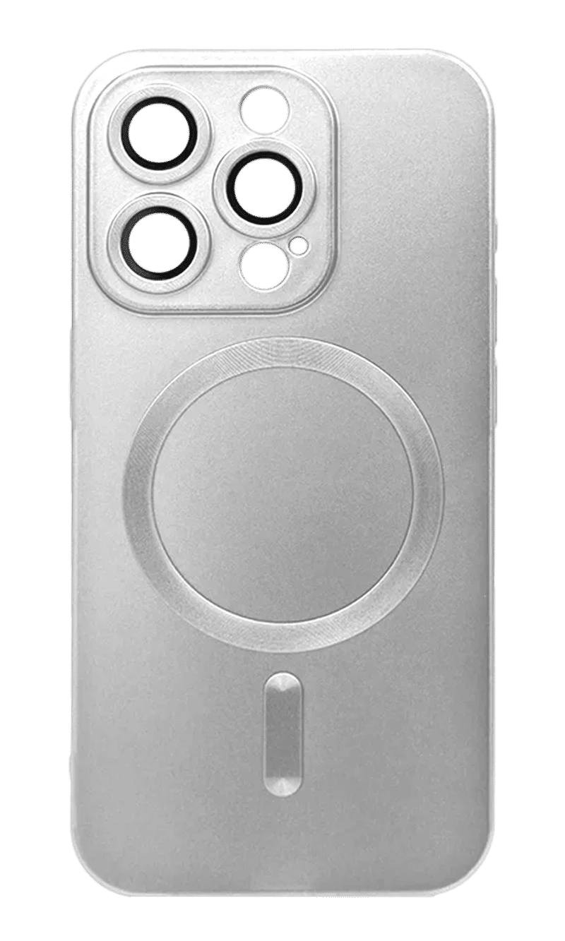 Silicone case Matte Soft Magsafe for iPhone 16 Pro Max Silver