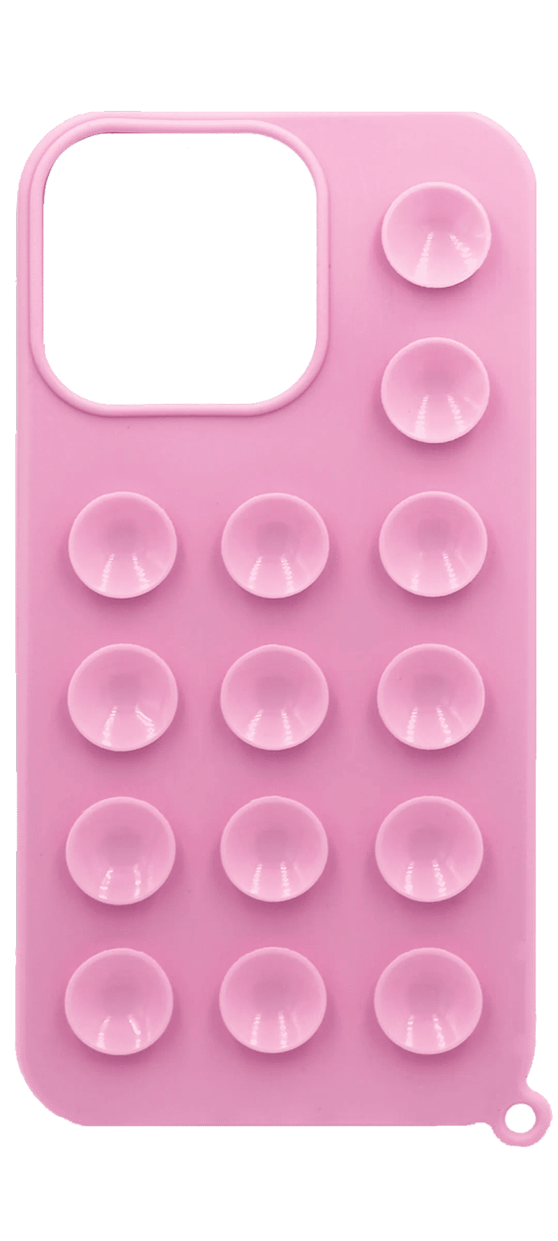 Selfie +Brasket silicone case for iPhone 15 Pro Max Pink